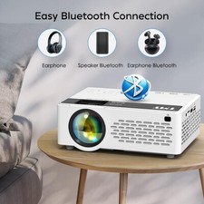 Mini Projector, Upgraded Bluetooth Projector, 1080P Full HD Portable Projector..