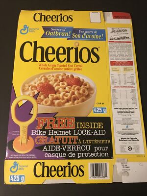 General Mills Cheerios Cereal box complete from 90s