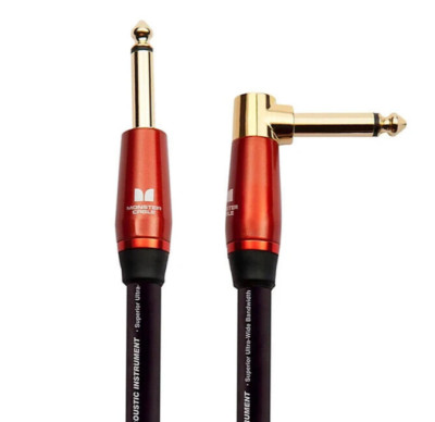 Monster Prolink akustisches abgewinkeltes bis gerades Instrument/Gitarrenkabel 21 Fuß