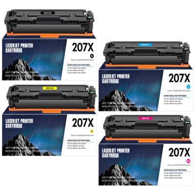 1-5 XXL Set Toner Für HP 207A/207X Color LaserJet Pro MFP M283fdw/fdn M255dw/nw