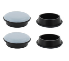 PTFE Teflon Castor Cup Glides - Pack of 4 - Move & Slide Furniture, Sofas Easily