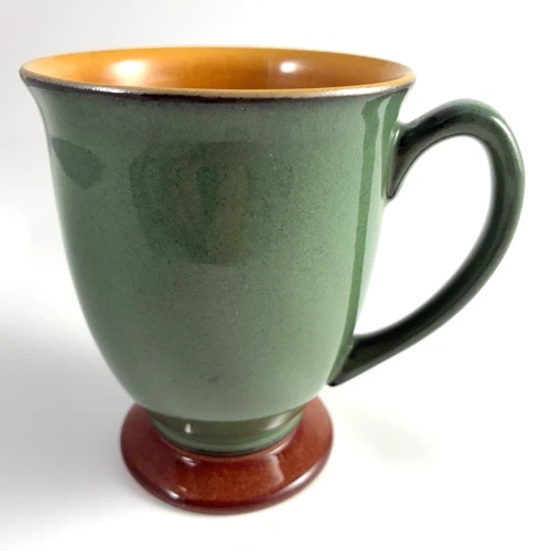 DENBY-LANGLEY Spice Pattern Harlequin Footed Mug Made in England
