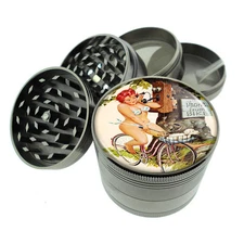 German Pin Up Girls D2 Titanium Grinder 4 Piece Magnetic Hand Mueller 