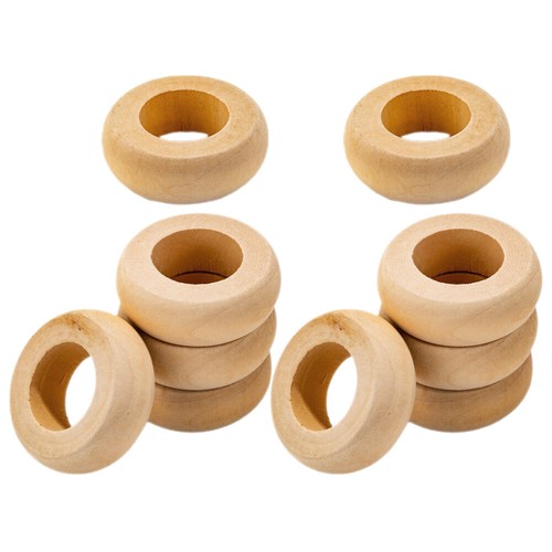 10 Pcs Wooden Napkin Rings Handmade Dining Table Napkins Buckles - Picture 10 of 12