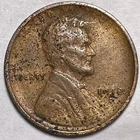 1918-S Lincoln Wheat Cent Almost Uncirculated AU Coin, Corrosion #13535