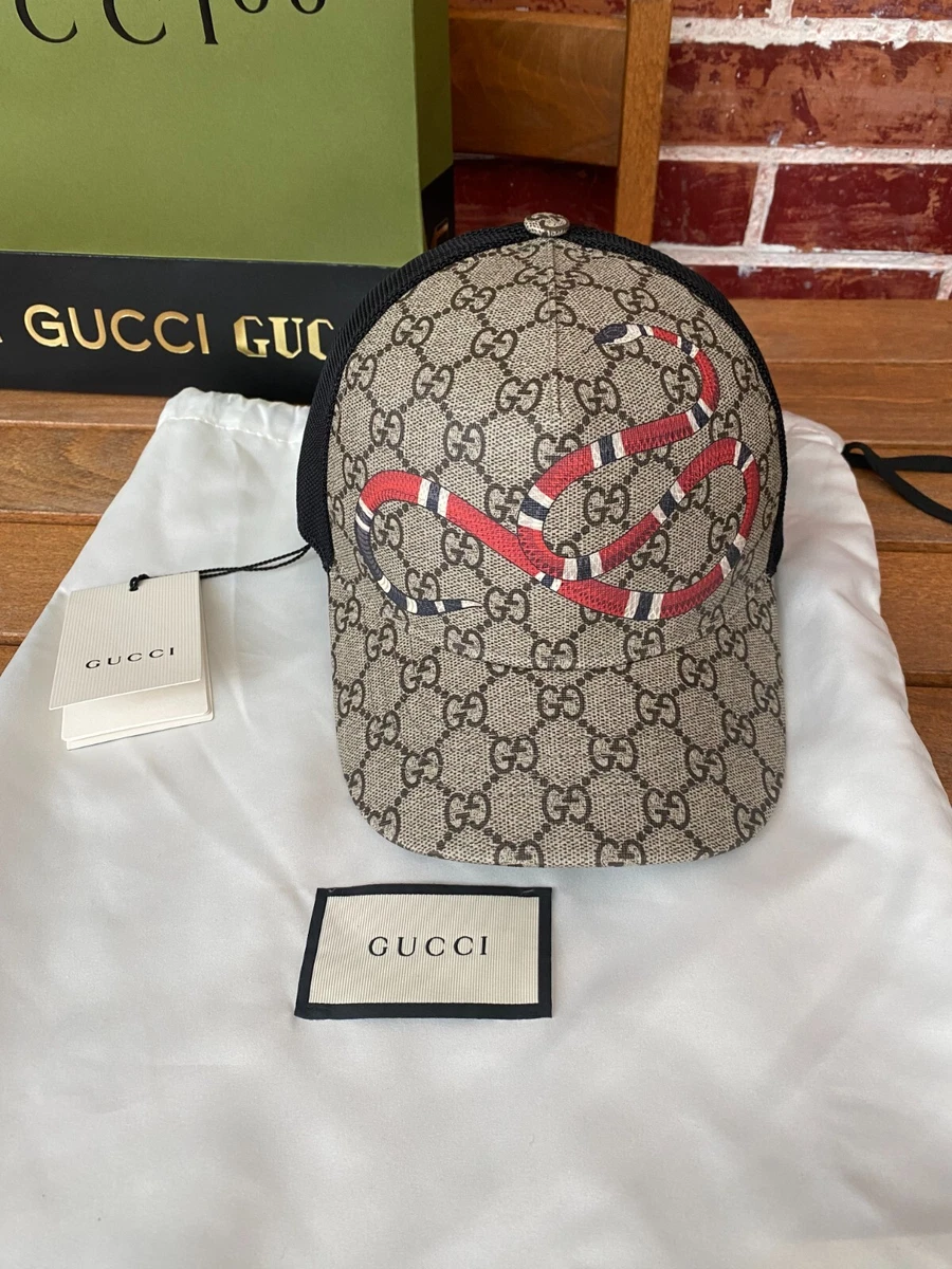 Gucci Hat King Snake size L 59cm new legit with labels dustbag and
