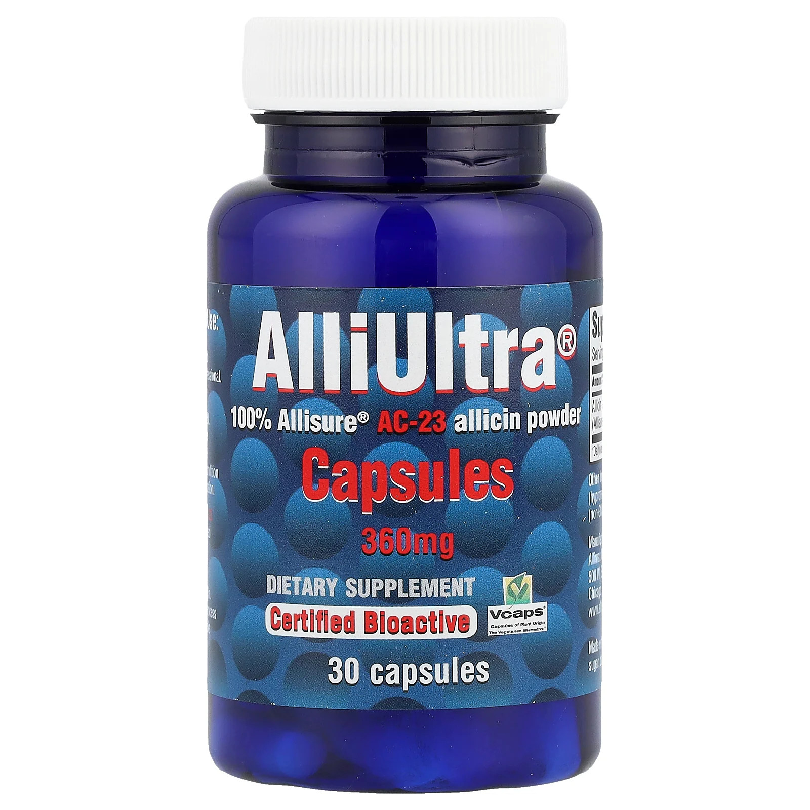 Allimax AlliUltra Capsules 360 мг 30 капсул Без химикатов без молочных продуктов нет 9290₽