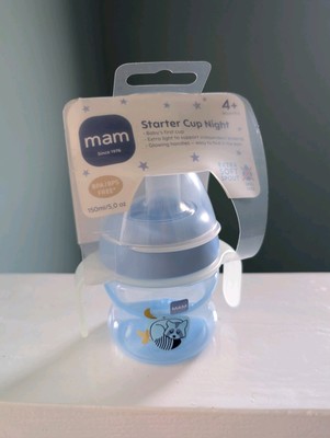 MAM Starter Cup & Glow mit Griffen blau 150ml