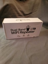 Dual Band WiFi Extender AC1200 2.4G/5G Signal Booster 4 Antenna Open Box