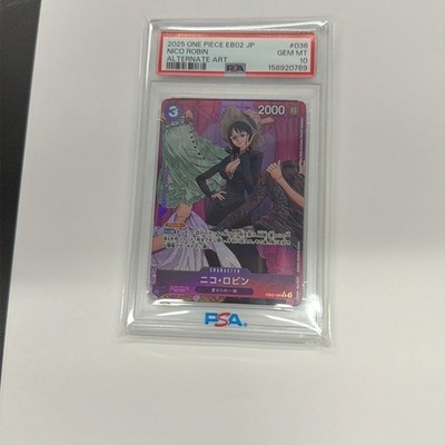 One Piece Nico Robin R Promo EB02-036 PSA 10 Gem Mint Japanese #62f1