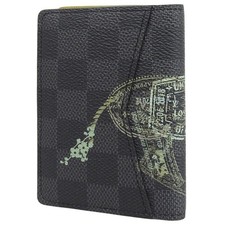 LOUIS VUITTON Damier Graphite Organizer Depoche Card Case Pass Case Animal