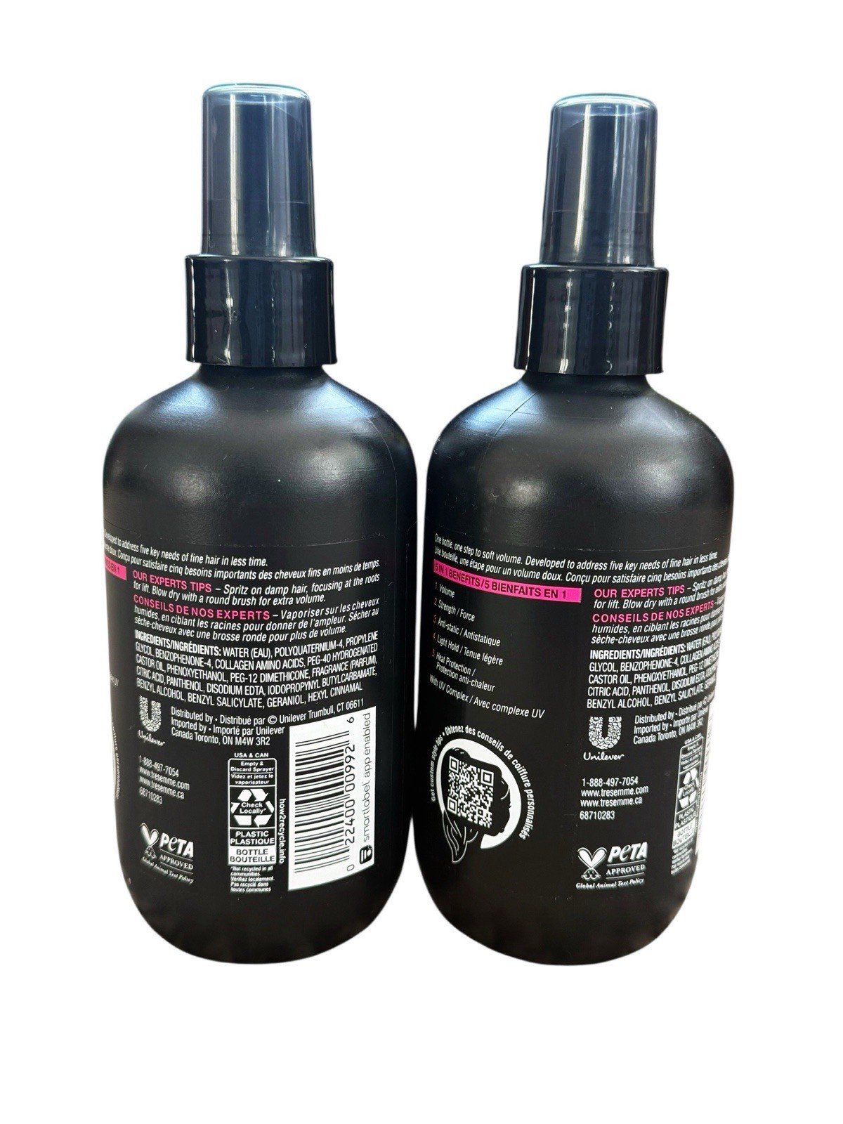 2x TRESemm&eacute; One Step Volume 5-in-1 Volumizing Styling Mist 8oz for Fine Hair NEW