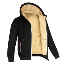 Mens Winter Jacket Coats Thick Ultra Warm Hooded Fleece Casual Sport Budget Top