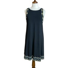 Loft Sleeveless Dress With Embroidery Medium