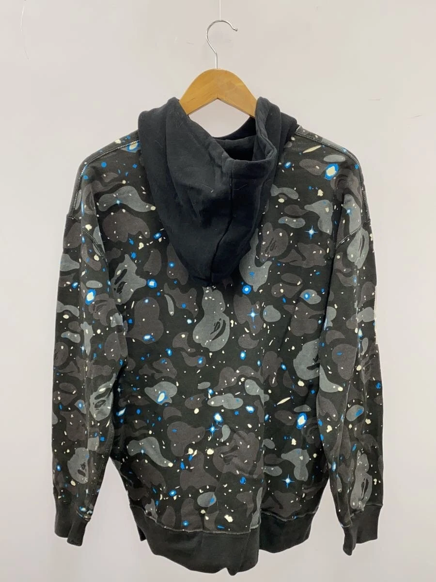 A BATHING APE (BAPE) FELPA CON CAPPUCCIO A BATHING APE COTONE NERA all over 001PPG302507X