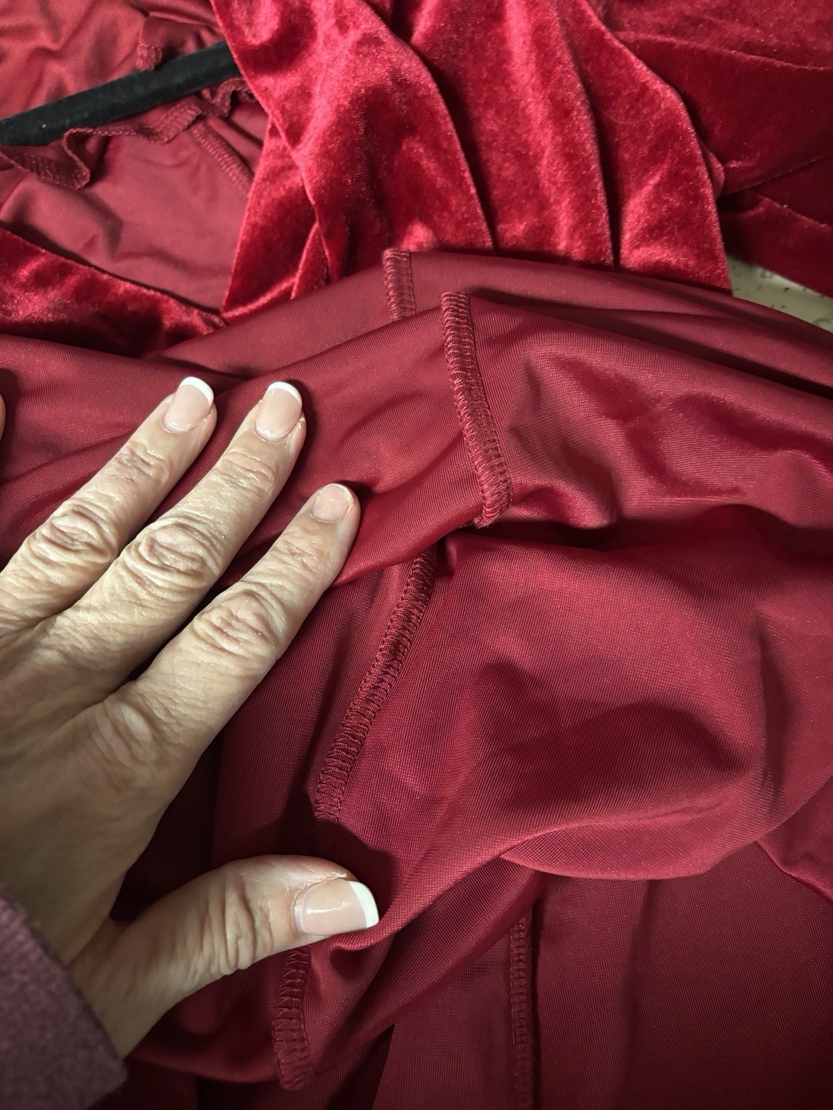 NWT! Calvin Klein Red Velveteen? V-Neck w/Tie~A-Line Dress~Size 4 thumbnail 13