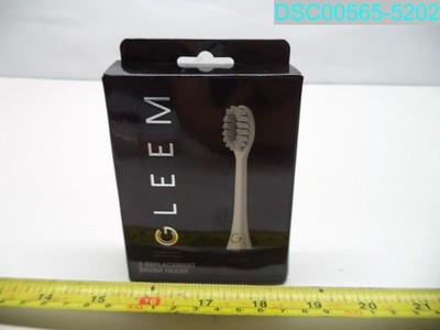 QTY=2 HEADS: GLEEM Toothbrush Replacement Brush Heads Refill White 069055127988