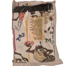 VTG Warner Brothers Looney Tunes TAZ Sports Blanket 45"X60" Sealed Old NEW STOCK