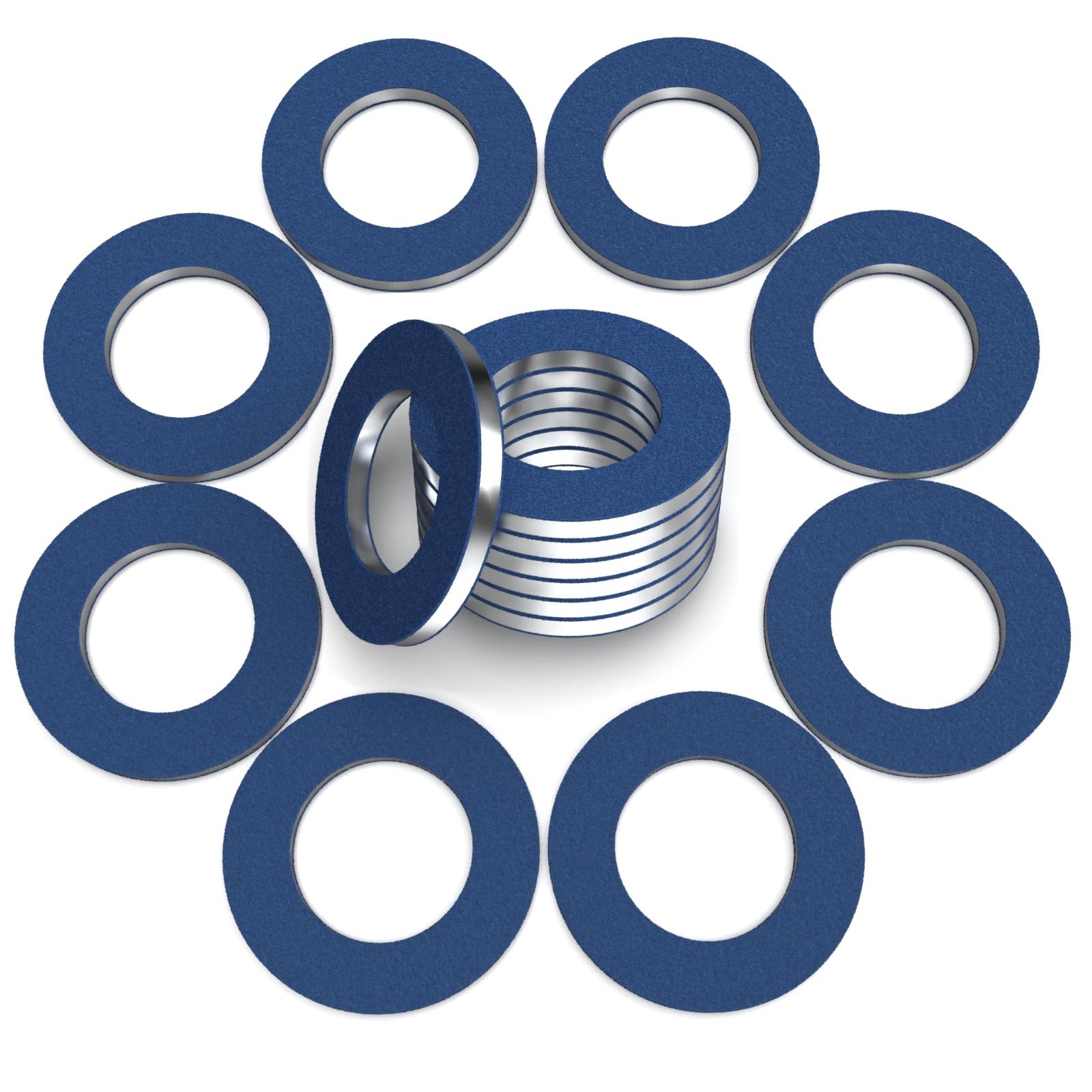 24PCS Oil Drain Plug Gasket Washer, M12 Aluminum Crush Washer for Oil Pan Drain