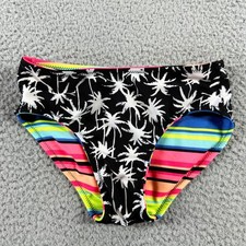 Unbranded Girls Palm Tree Print Reversible Bikini Bottom Multi Size 3