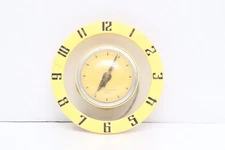 VTG Telechron Yellow Wall Clock. Model 2HC39 MCM Saturn Flying Saucer Space Age