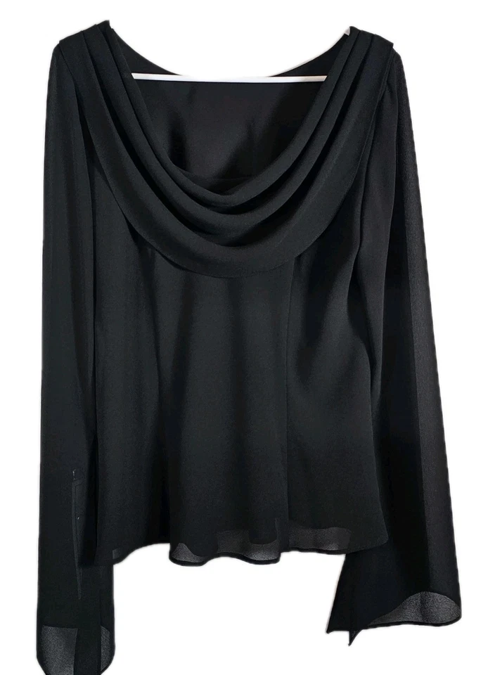 NUEVO CON ETIQUETAS Tally Taylor 3 Piezas Negro Borde de Ojales Mujeres Falda Blusa Bufanda Talla 12 Foto 4 de 4