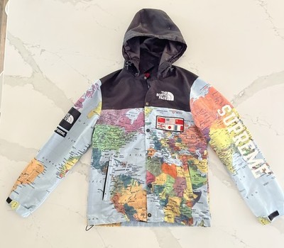 North Face Supreme X Expedition Coaches Jacket Mens Med World Map