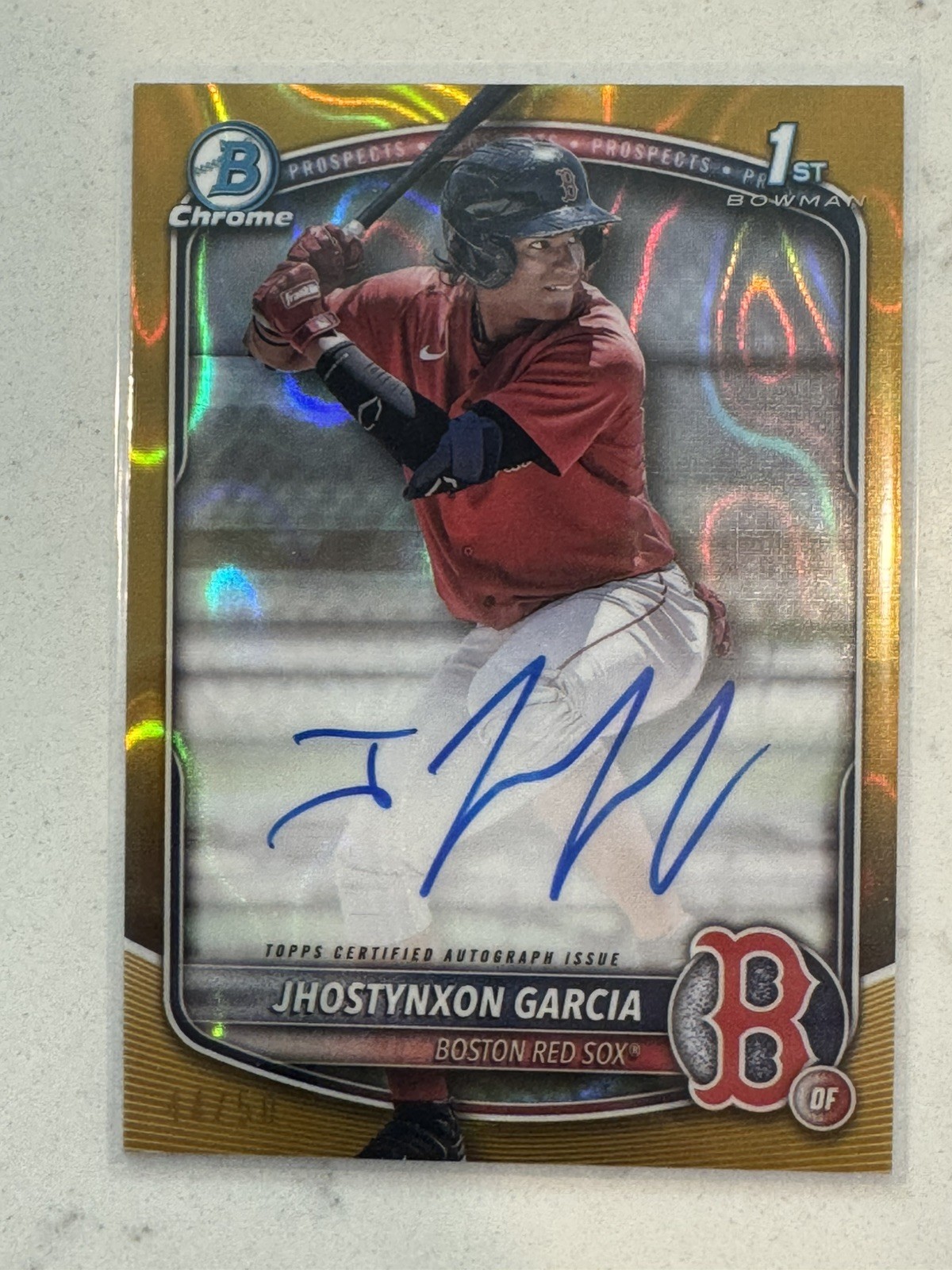 2025 1st Bowman Chrome Gold Lava Jhostynxon Garcia AUTO 44/50
