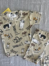 At Home Kids Pajamas Set With Dog Breeds Size 4T Unisex New With Tags