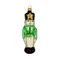 Haberland Christbaumschmuck,-Kugel - Kleiner Nussknacker Schwarz, GrüN 12 Cm
