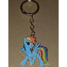 My Little Pony Keychain Charm! Rainbow Dash! Metal Enamel + Sparkles MLP NEW