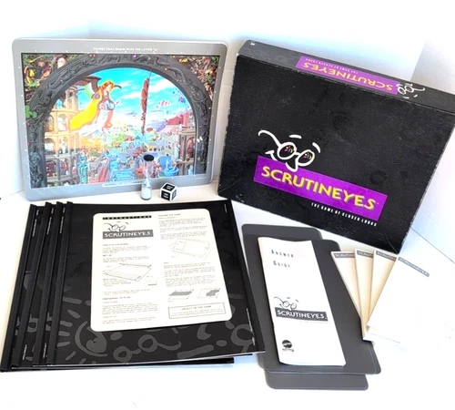 Vintage Scrutineyes Board Game of Closer Looks Mattel 1992 Hersch 100% Complete!