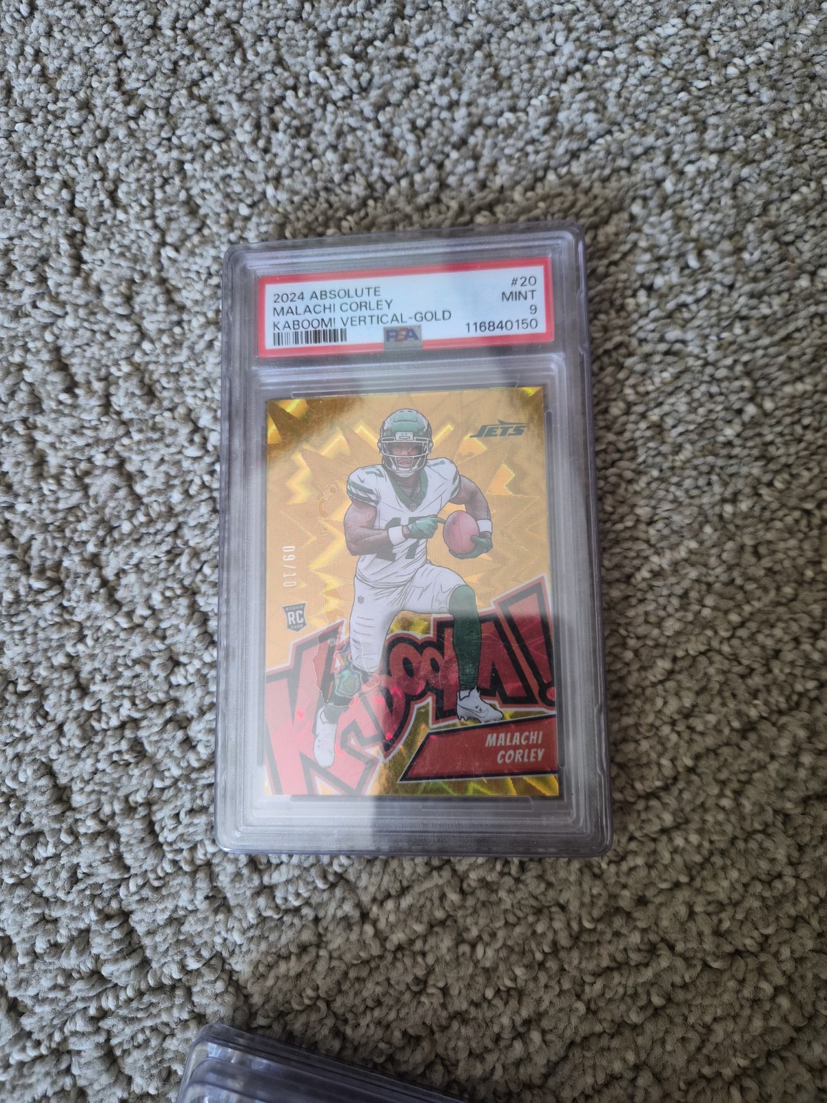 2024 Panini Absolute Kaboom! Vertical Malachi Corley #20 Gold /10 (RC)