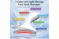 7-Color LED Light Therapy Face  Neck Massager, Anti-Aging Skin Tightening