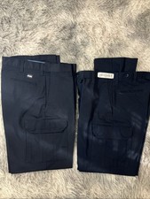 2 Cintas 34X30 Comfort Flex Navy Blue Cargo Work Pant #270-20 !