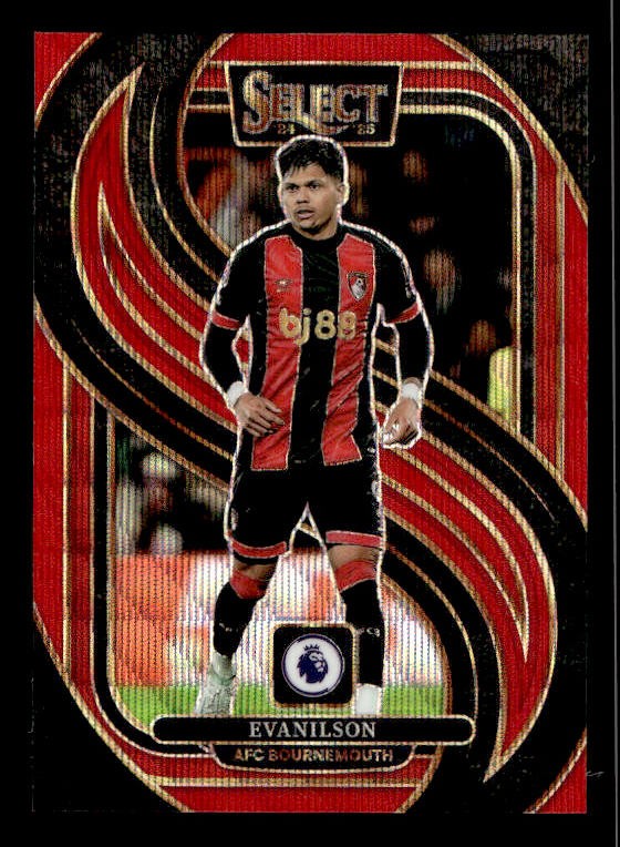2024-25 Panini Select Evanilson /88 Red Wave #161 AFC Bournemouth Premier League