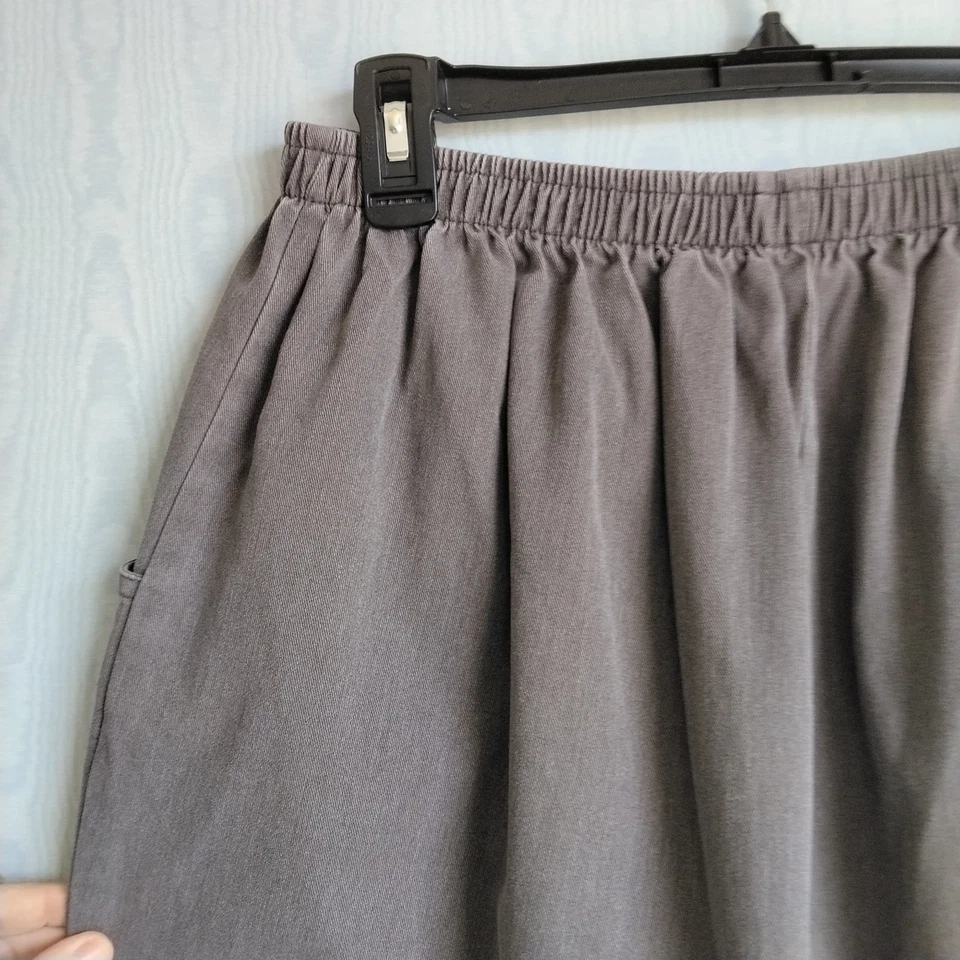 Pantalones de mezclilla informales de colección Bobbie Brooks para mujer 30x29 cintura elástica gris Foto 3 de 4