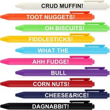 10 Pcs Funny Pens for Adults Fun Ballpoint Pens Bulk with Sayings Novelty Quotes