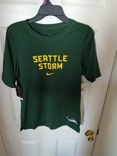 Nike Dri-Fit T-Shirt Womens S-TALL Green Seattle Storm Basketball CV3536-323 N96