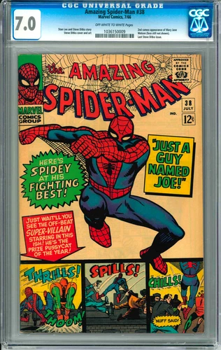 Amazing Spider-Man #38 CGC 7.0 2nd Cameo Mary Jane! (1966, Marvel)