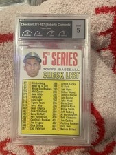 1967 Topps Roberto Clemente MLB Baseball Card #361 Checklist PCG Base Set