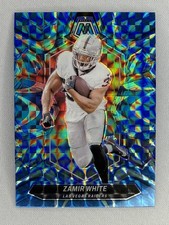 2024 Panini Mosaic Zamir White 114 Las Vegas Raiders Mosaic Reactive Blue