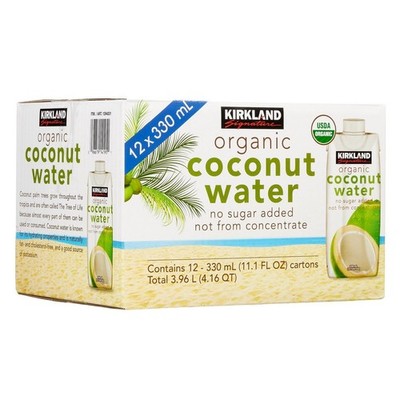 Kirkland Signature, Organic Coconut Water, 11.1 fl oz, 12-count fast SHIPPING