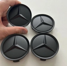 4PC 75mm Wheel Center Rim Hub Caps Badge Logo Fit For Mercedes-Benz C E S Emblem
