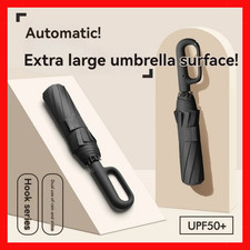 1pc 20-Rib Automatic Folding Umbrella Men Women Strong Windproof Sun Rain - NEW