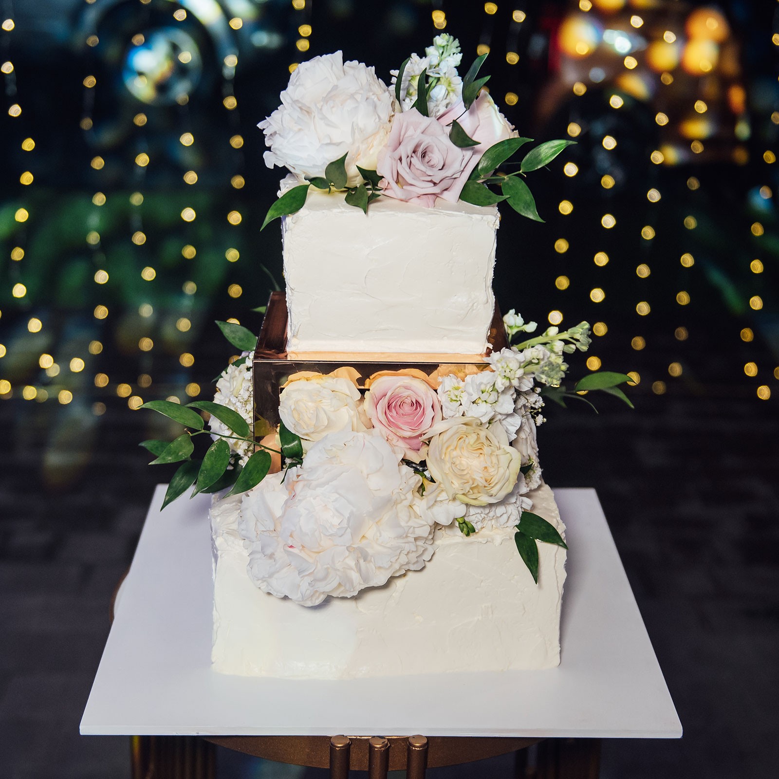 Square Foam Cake Dummy Set, 14" x 14" x 2" Fake Cake Model Photo Prop