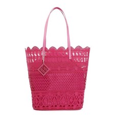 Cafe' Noir Shopping In Pizzo Con Charm Fuxia - Borse Donna Borse A Spalla