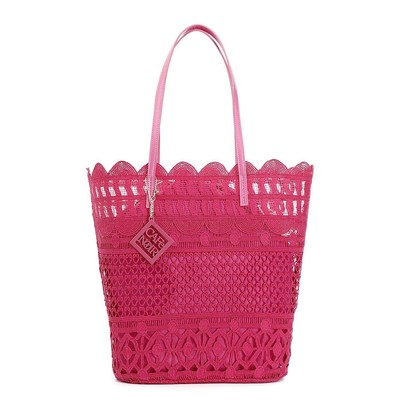 Cafe' Noir Shopping Spitze mit Charm fuxia - Damentaschen Schultertaschen