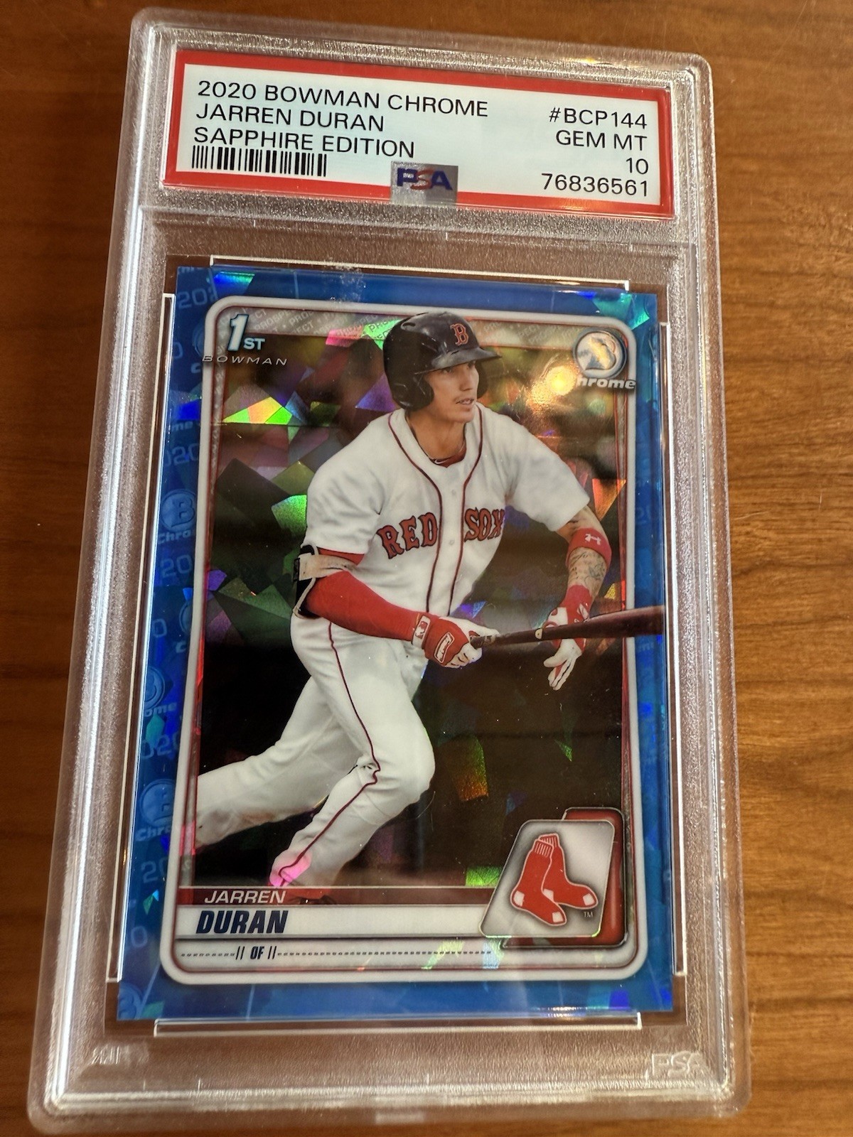 JARREN DURAN 2020 BOWMAN CHROME 1ST SAPPHIRE REFRACTOR GEM PSA 10 Q0107