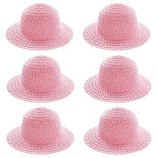 6 x Pink Easter Bonnets Summer Hats - Novelty / Dress up Bonnet Making